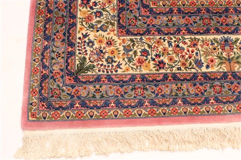 Tabriz Blue Hand Knotted 101 X 142 Area Rug 255-30306 Image 3