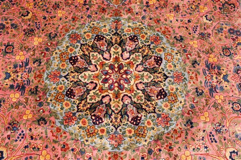 Tabriz Blue Hand Knotted 101 X 142 Area Rug 255-30306 Image 4