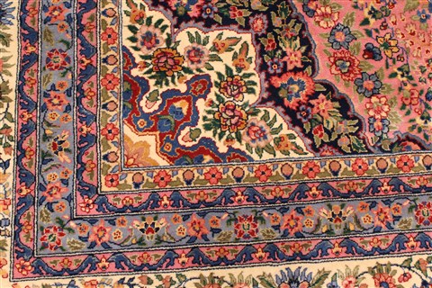 Tabriz Blue Hand Knotted 101 X 142 Area Rug 255-30306 Image 6