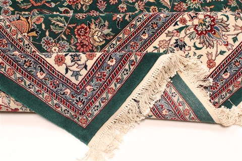 Kashan Beige Hand Knotted 117 X 150 Area Rug 255-30309 Image 10