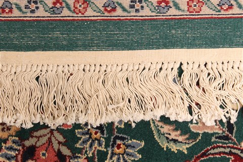Kashan Beige Hand Knotted 117 X 150 Area Rug 255-30309 Image 8