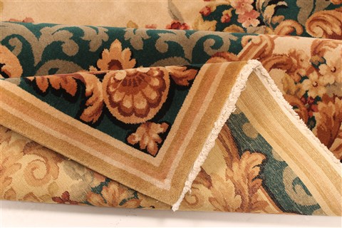 Tapestry Beige Hand Knotted 80 X 100 Area Rug 255-30313 Image 10