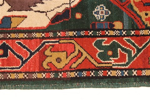 Kazak Green Hand Knotted 90 X 113 Area Rug 255-30314 Image 5