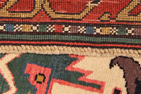 Kazak Green Hand Knotted 90 X 113 Area Rug 255-30314 Image 7