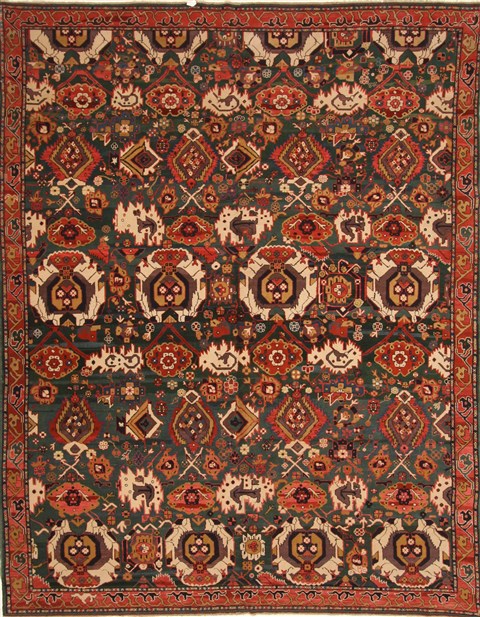Kazak Green Hand Knotted 90 X 113 Area Rug 255-30314 Image 0