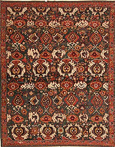 Kazak Green Hand Knotted 9'0" X 11'3"  Area Rug 255-30314