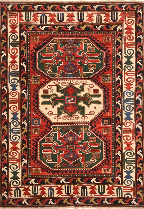 Kazak Red Hand Knotted 69 X 96 Area Rug 255-30318 Image 0