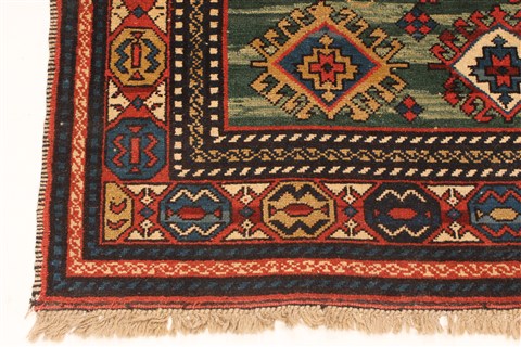 Kazak Green Hand Knotted 65 X 100 Area Rug 255-30319 Image 5