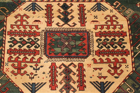 Kazak Green Hand Knotted 65 X 100 Area Rug 255-30319 Image 6