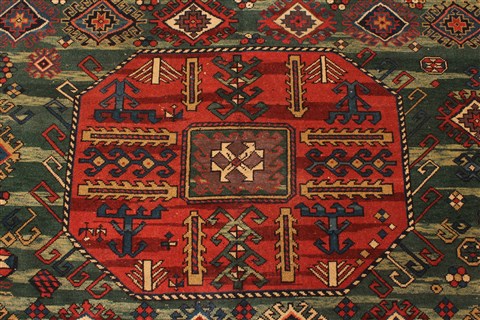 Kazak Green Hand Knotted 65 X 100 Area Rug 255-30319 Image 7