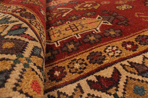 Kazak Red Runner Hand Knotted 31 X 104 Area Rug 255-30321 Image 1
