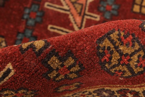 Kazak Red Runner Hand Knotted 31 X 104 Area Rug 255-30321 Image 2