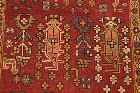 Kazak Red Runner Hand Knotted 31 X 104 Area Rug 255-30321 Image 5