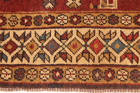 Kazak Red Runner Hand Knotted 31 X 104 Area Rug 255-30321 Image 6