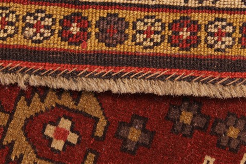 Kazak Red Runner Hand Knotted 31 X 104 Area Rug 255-30321 Image 8