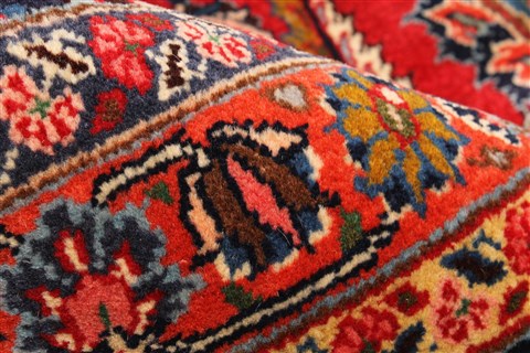 Mashad Beige Hand Knotted 116 X 165 Area Rug 250-30324 Image 2