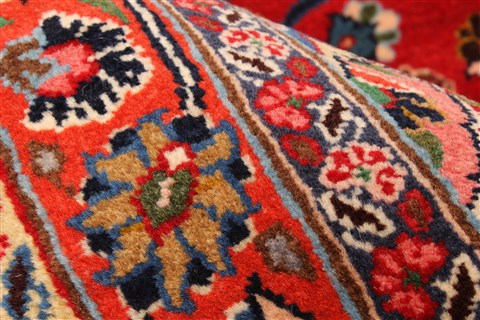 Mashad Beige Hand Knotted 116 X 165 Area Rug 250-30324 Image 3