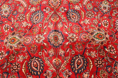 Mashad Beige Hand Knotted 116 X 165 Area Rug 250-30324 Image 6