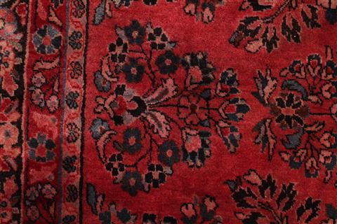 Hamedan Red Hand Knotted 810 X 126 Area Rug 400-30327 Image 2