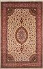 Tabriz Beige Hand Knotted 129 X 177 Area Rug 254-30328 Thumb 0