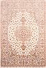 Tabriz Green Hand Knotted 82 X 115 Area Rug 254-30331 Thumb 0