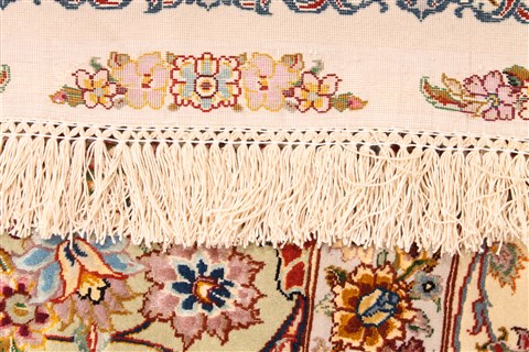 Tabriz Beige Hand Knotted 82 X 116 Area Rug 254-30333 Image 7