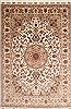 Tabriz Beige Hand Knotted 82 X 116 Area Rug 254-30333 Thumb 0