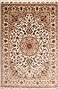 Tabriz Beige Hand Knotted 82 X 116  Area Rug 254-30333 Thumb 0