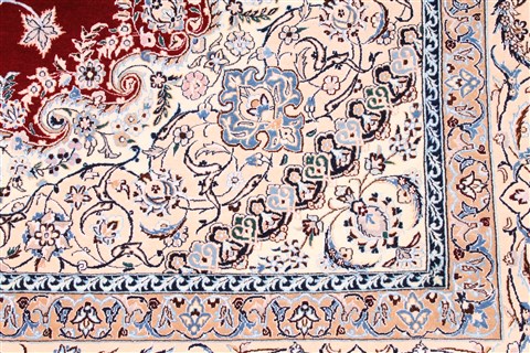 Nain Beige Hand Knotted 82 X 116 Area Rug 254-30334 Image 4