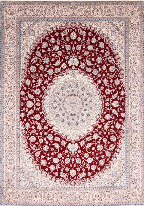 Nain Beige Hand Knotted 82 X 116 Area Rug 254-30334 Image 0