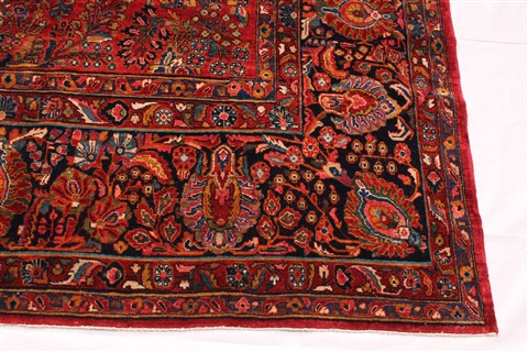 Sarouk Blue Hand Knotted 113 X 187  Area Rug 254-30337 Image 1