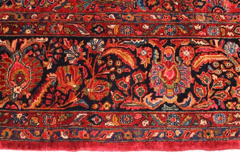 Sarouk Blue Hand Knotted 113 X 187  Area Rug 254-30337 Image 3