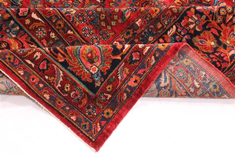 Sarouk Blue Hand Knotted 113 X 187  Area Rug 254-30337 Image 7