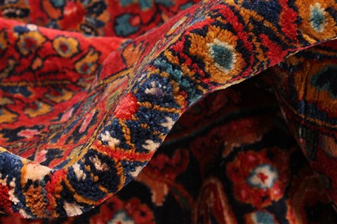 Sarouk Blue Hand Knotted 113 X 187  Area Rug 254-30337 Image 9