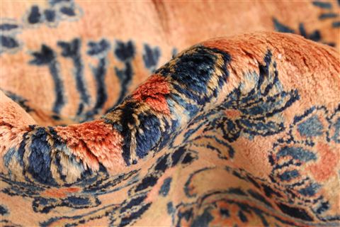 Kashan Blue Hand Knotted 116 X 208  Area Rug 254-30341 Image 12