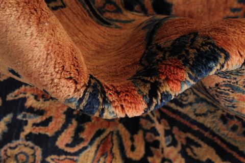 Kashan Blue Hand Knotted 116 X 208  Area Rug 254-30341 Image 2