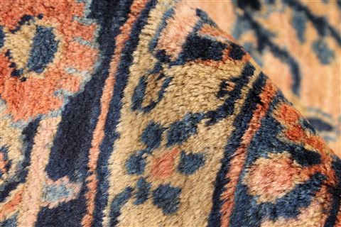 Kashan Blue Hand Knotted 116 X 208  Area Rug 254-30341 Image 14