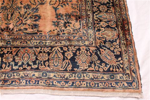 Kashan Blue Hand Knotted 116 X 208  Area Rug 254-30341 Image 1