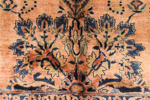 Kashan Blue Hand Knotted 116 X 208  Area Rug 254-30341 Image 6