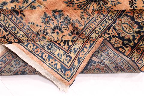 Kashan Blue Hand Knotted 116 X 208  Area Rug 254-30341 Image 10