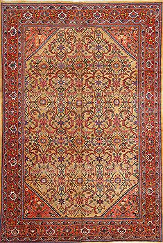 Persian Mahal Purple Rectangle 8x11 ft Wool Carpet 30343