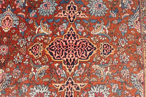 Isfahan Red Hand Knotted 1110 X 166  Area Rug 254-30349 Image 4