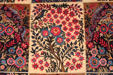 Yazd Beige Hand Knotted 114 X 152 Area Rug 254-30350 Image 7