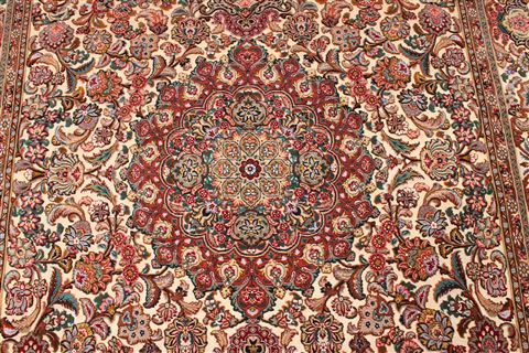Tabriz Brown Hand Knotted 66 X 99 Area Rug 254-30356 Image 2
