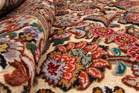 Tabriz Brown Hand Knotted 66 X 99 Area Rug 254-30356 Image 9