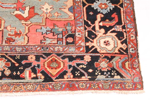 Serapi Red Square Hand Knotted 110 X 118 Area Rug 254-30361 Image 1