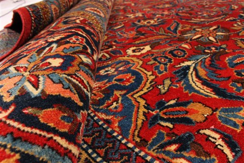 Kashan Blue Hand Knotted 89 X 1110 Area Rug 254-30362 Image 11