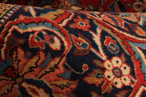 Kashan Blue Hand Knotted 89 X 1110 Area Rug 254-30362 Image 13