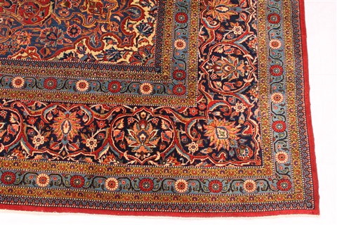 Kashan Blue Hand Knotted 89 X 1110 Area Rug 254-30362 Image 1
