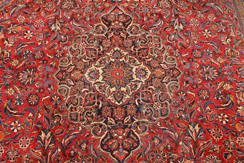 Kashan Blue Hand Knotted 89 X 1110 Area Rug 254-30362 Image 2